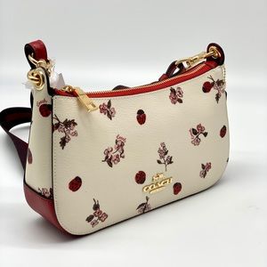 Coach Jess Baguette With Ladybug Floral Print